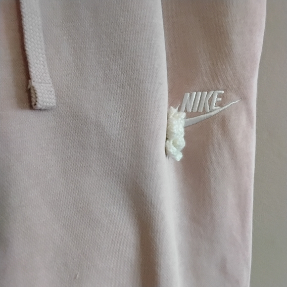 Nike Pastel Pink Jogger Sweatpants with Crochet Flower & Logo – Size XS GUC - Picture 7 of 15